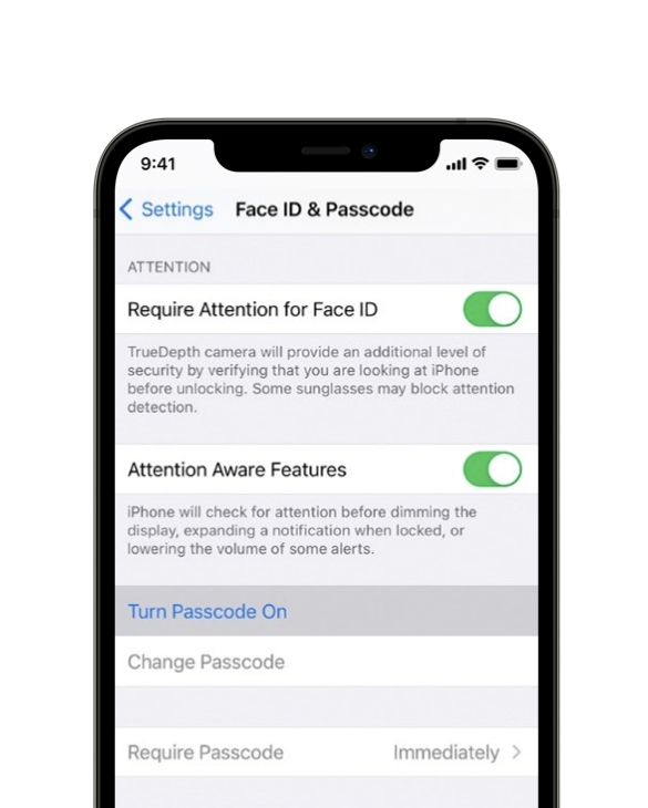 iOS Enable Phone Security iOS Enable Phone Security